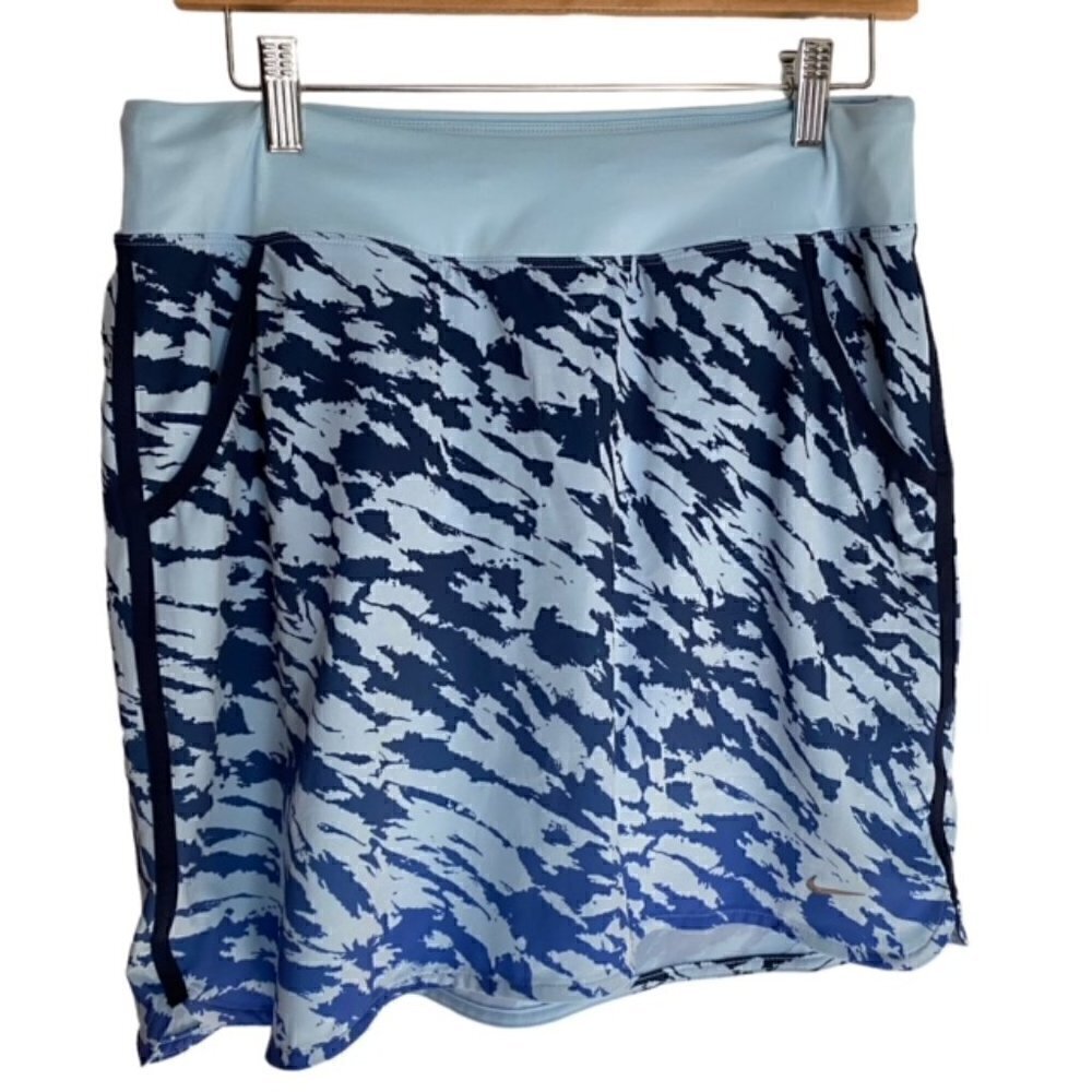 Nike Dri-Fit Tour Performance Blue Abstract Golf Skort Small